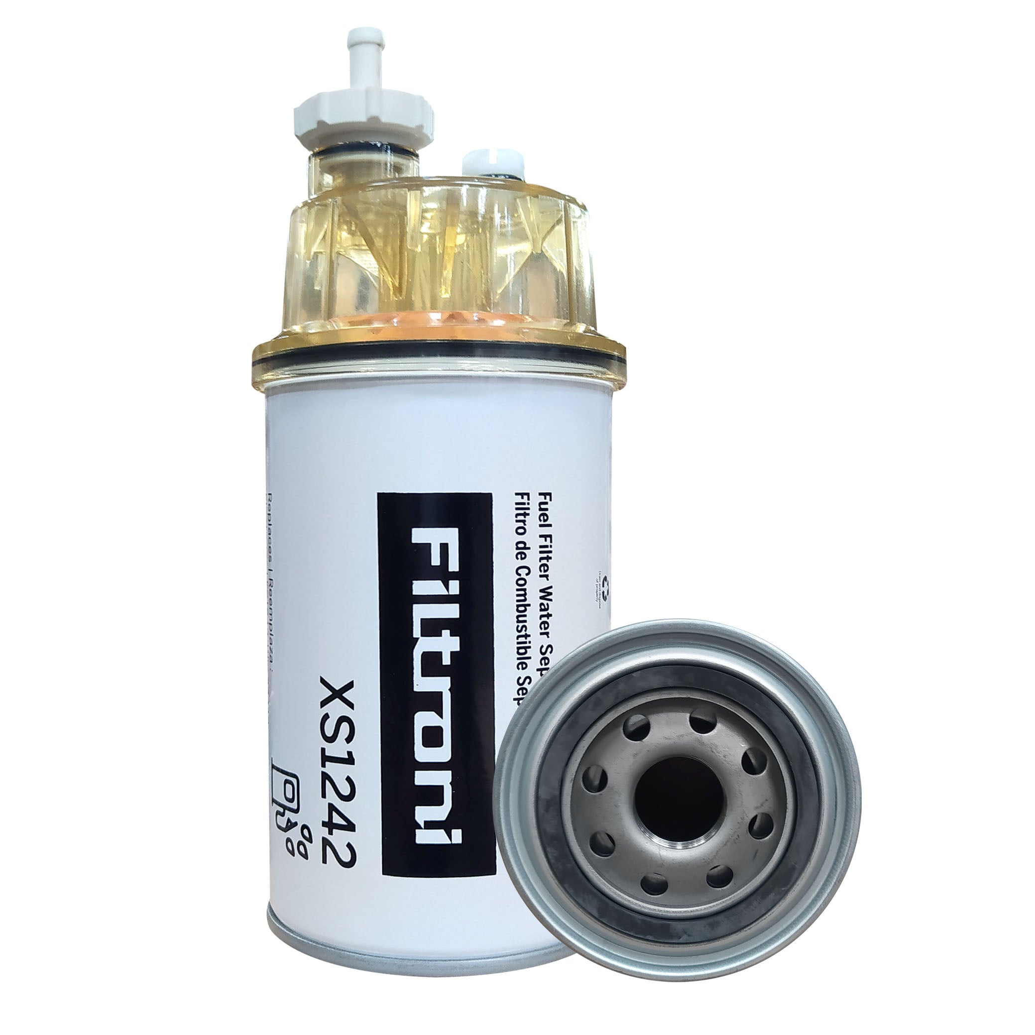XS1242K FILTRONI Filtro Combustible Separador de Agua 30mic (Incluye Vaso/Tazon) Camiones Ford Cargo Reemplaza FS1242B 33242 BF1249O P551864 WK9472 WPS7177 AS1249SP